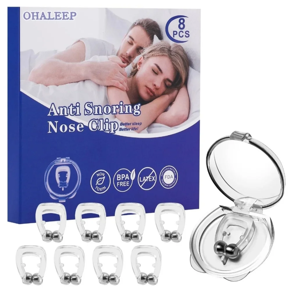 OHLEEP Anti Snoring Nose Clip Set NEW, BOX OPEN